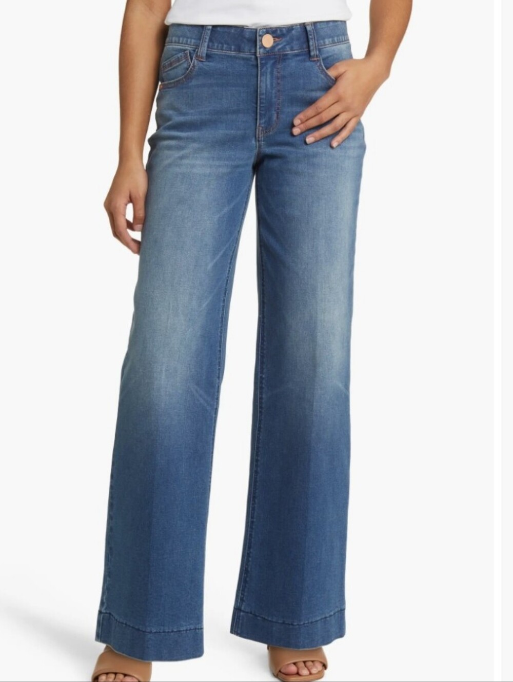 Wit & Wisdom Medium Wash Wide-Leg Jeans